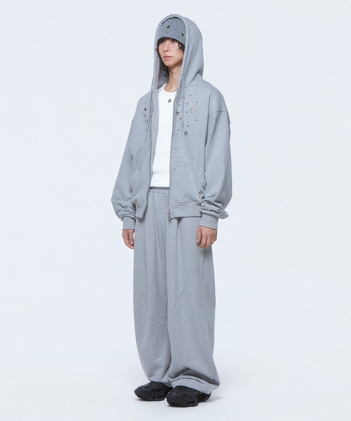 一度のみ着用 herlipto Smooth Knit Hoodie gray Her lip to - 正規品 herliptoハーリップトゥ Smooth Knit Hoodieの