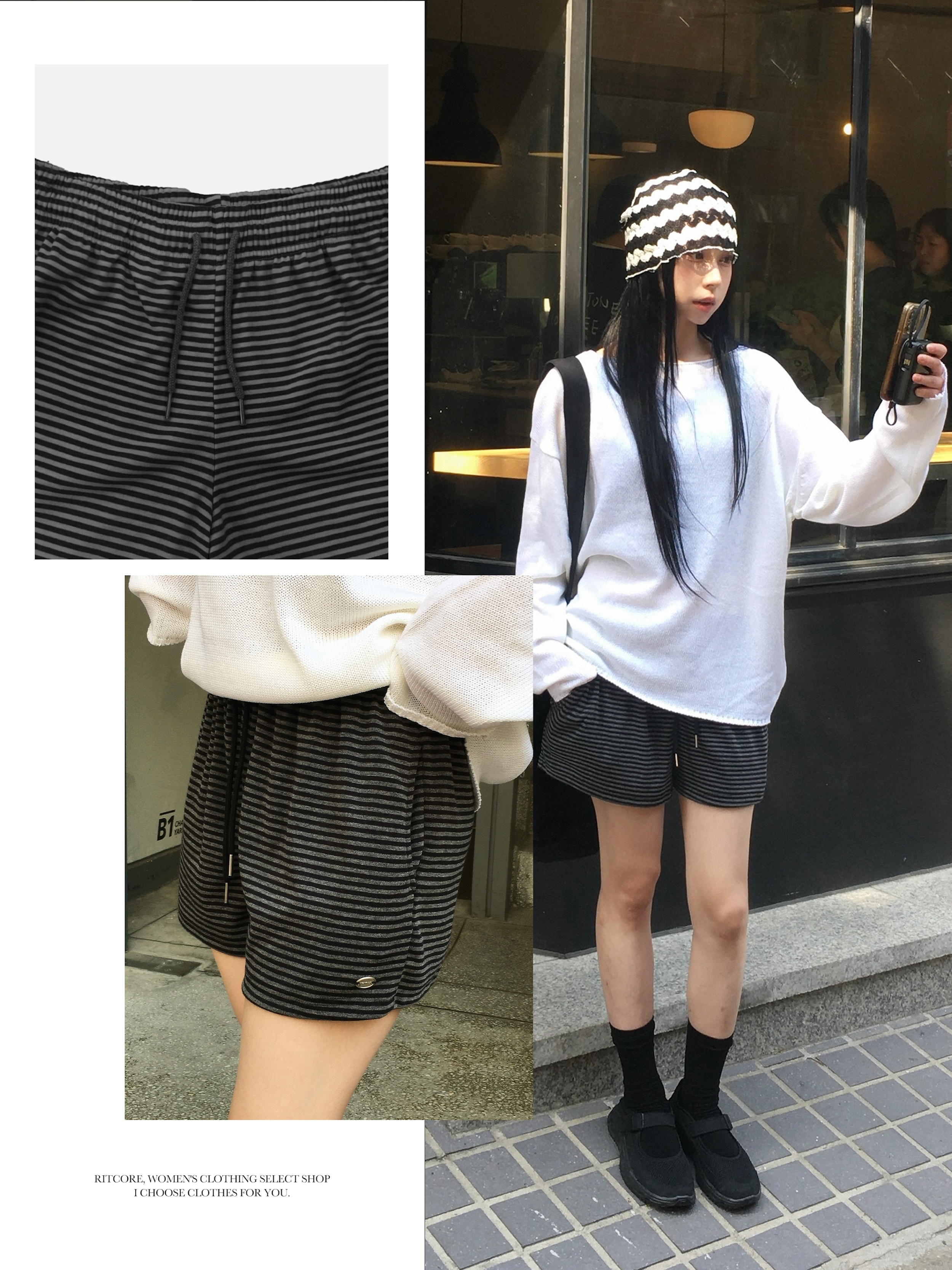 ミルクストライプクロップドパンツ | ファッション通販サイト NUGU