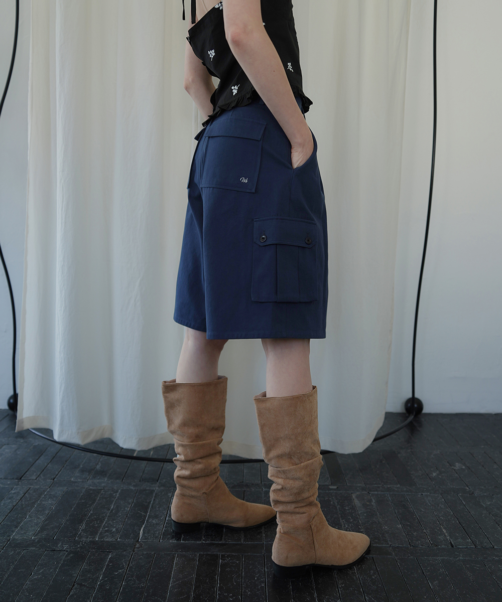 Grain bermuda pants_navy