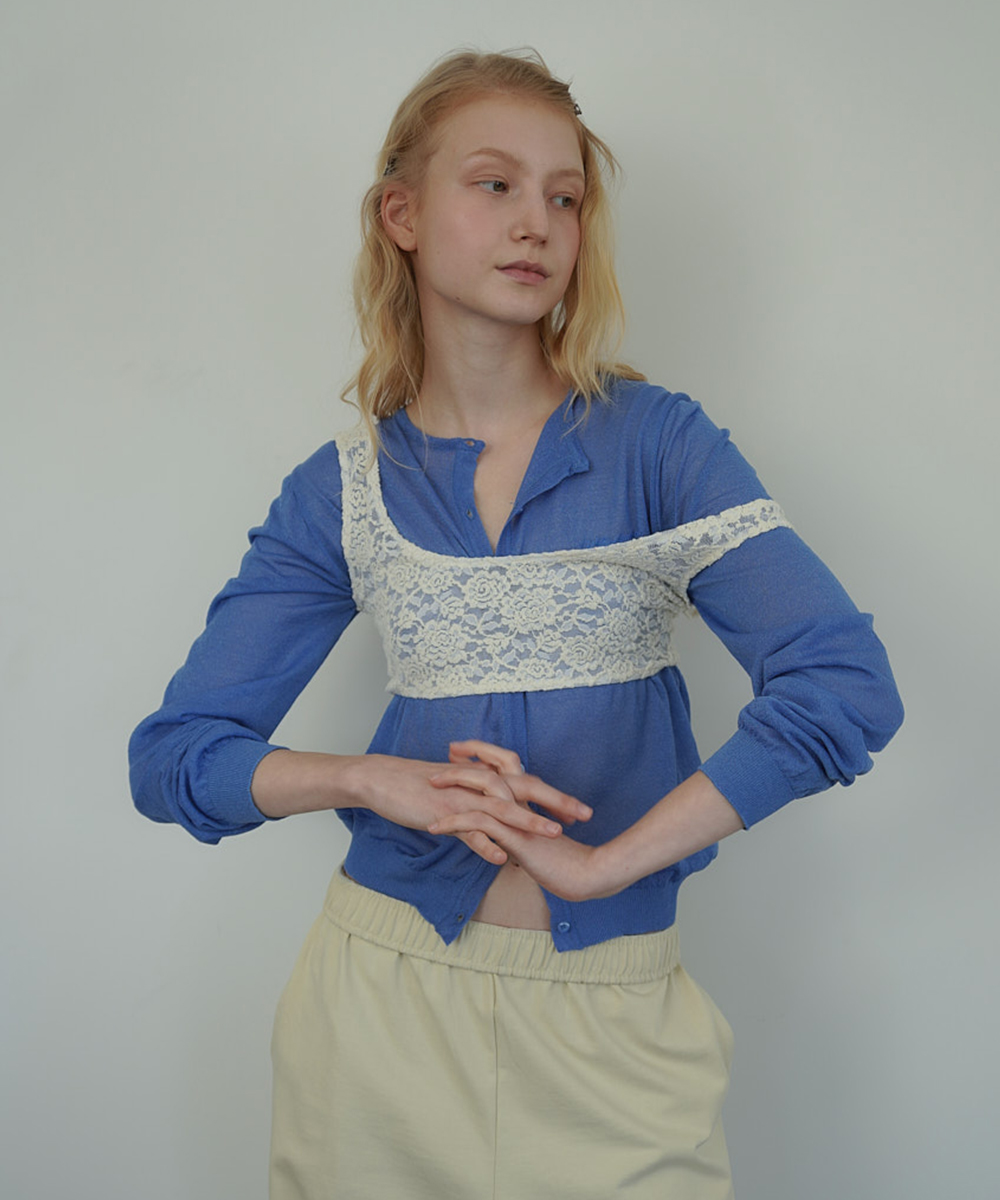 Layered bustier top_lace