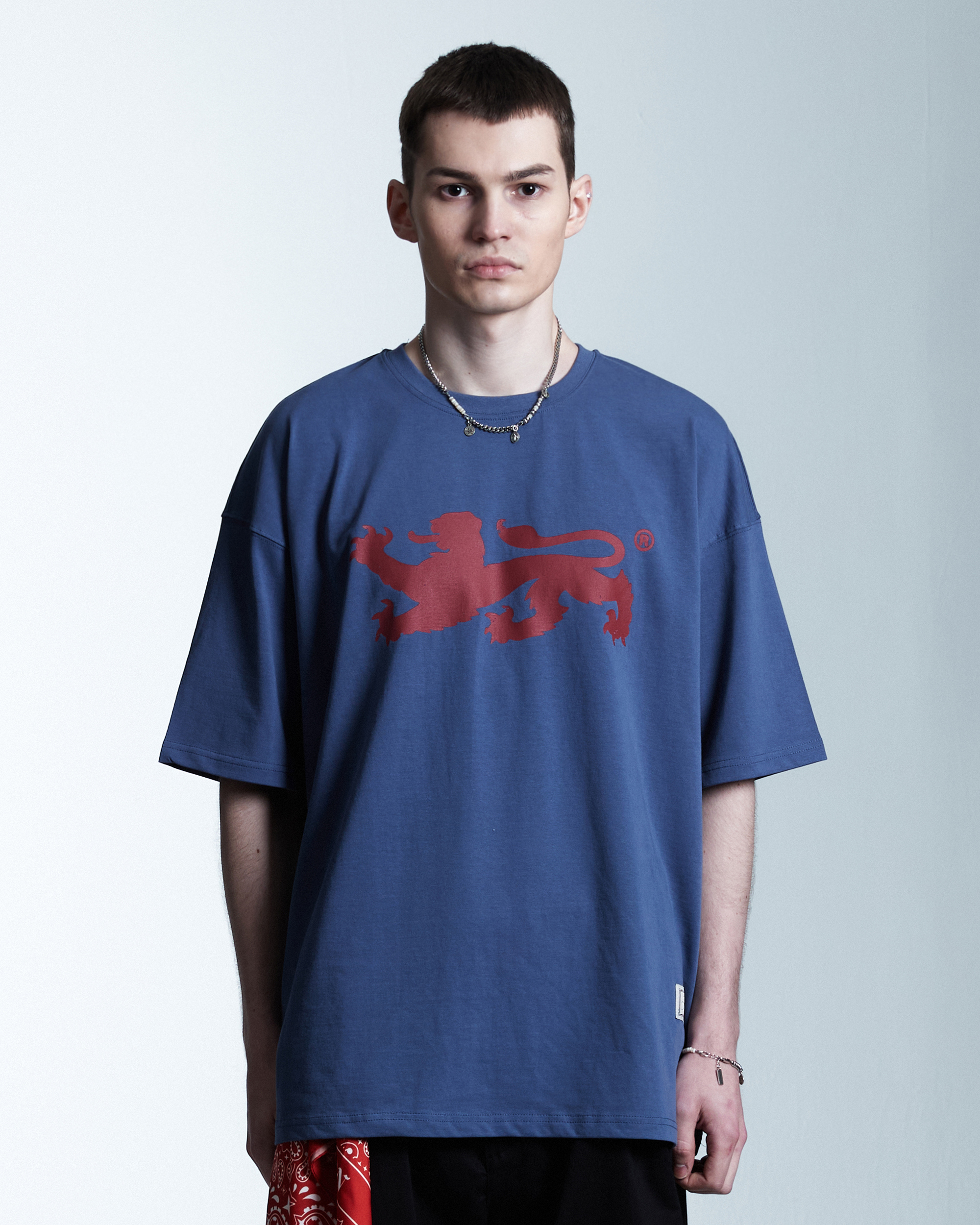 DRT TIK BLACK FLAGG 10 ANNIVERSARY 珍しい Influencer pick] Vintage Ancient Graphic T-shirt (Blue