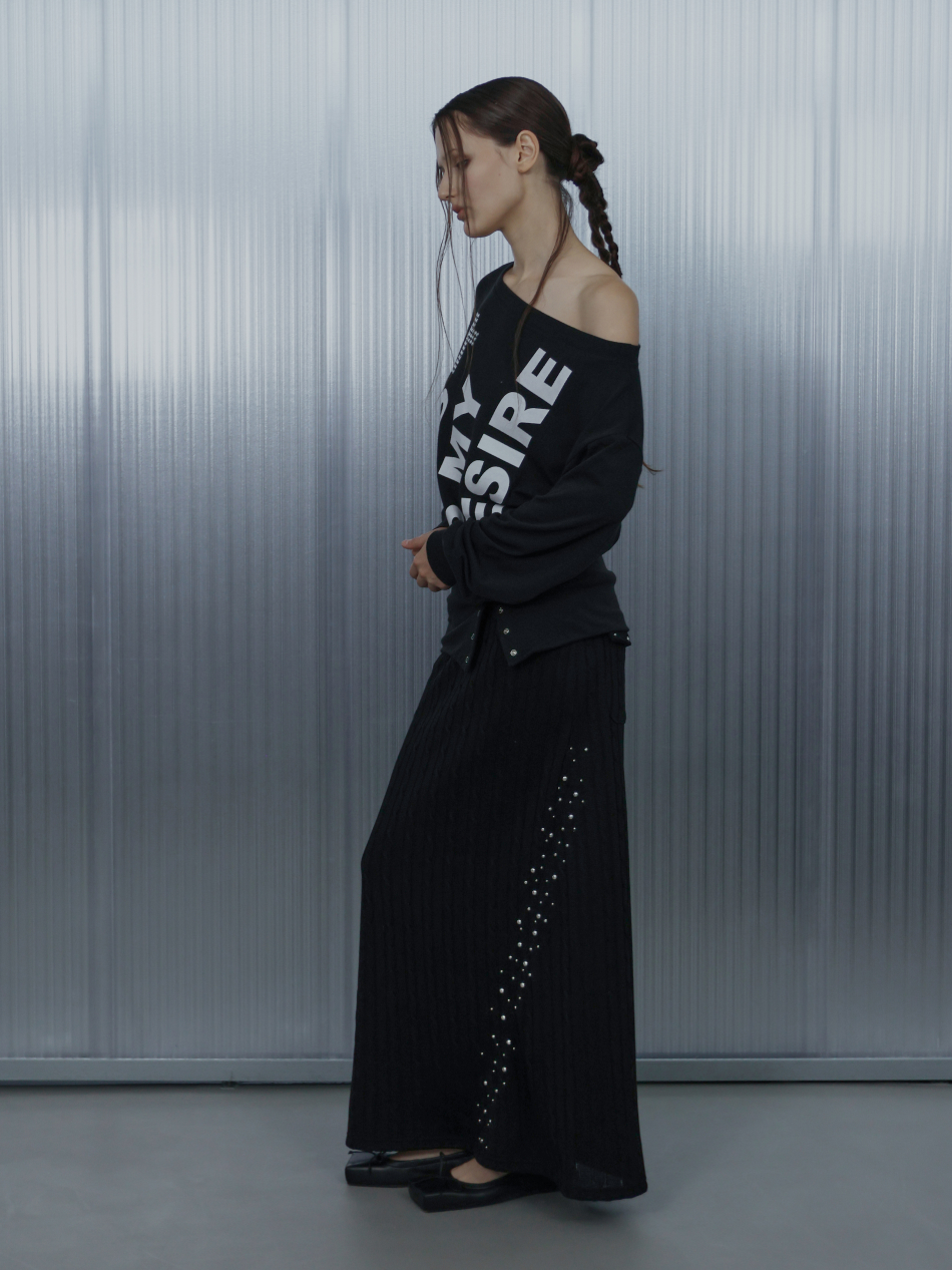 トップス SETUPEXE BOLD LETTERING LOOSE TOP BLACK BOLD LETTERING LOOSE TOP / BLACK | ファッション通販サイト NUGU