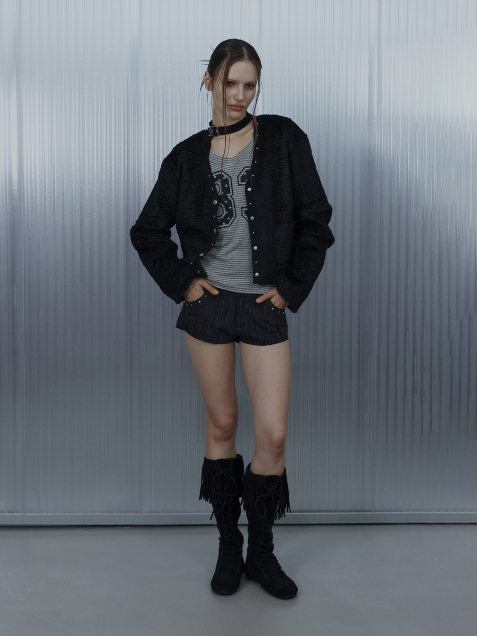 SHORT CHOKER JACKET / BLACK | ファッション通販サイト NUGU