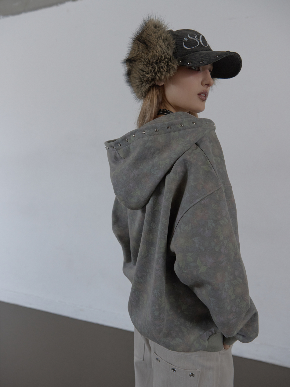 CORDUROY FUR EARFLAP CAP / CHARCOAL | ファッション通販サイト NUGU