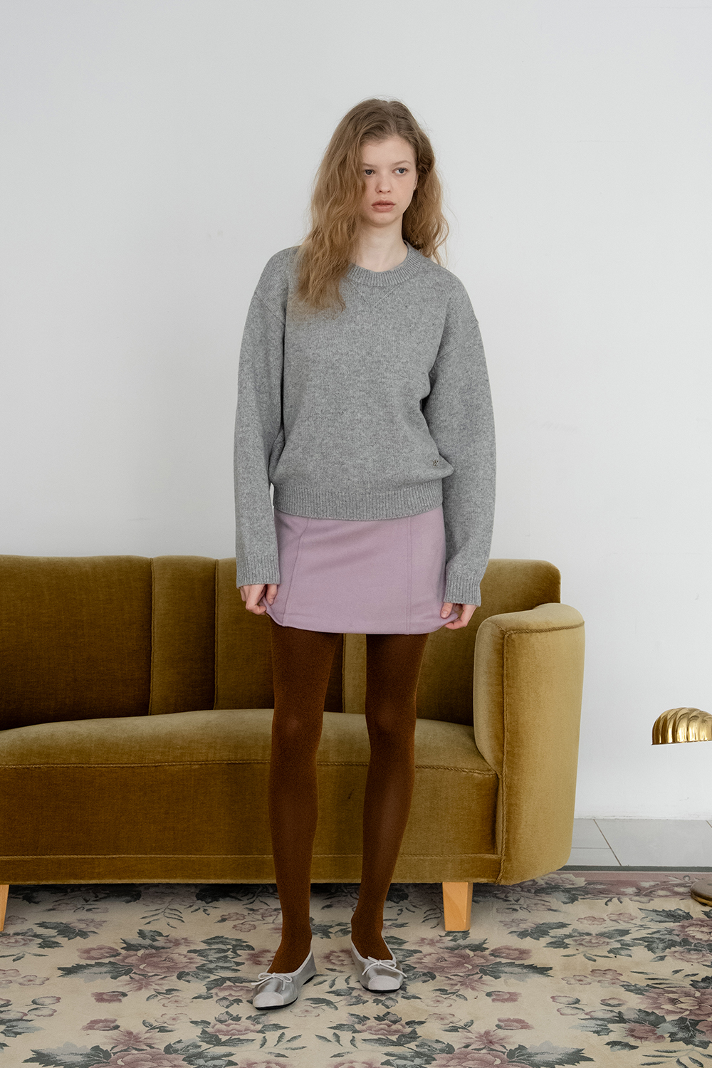 Suede mini skirt_purple