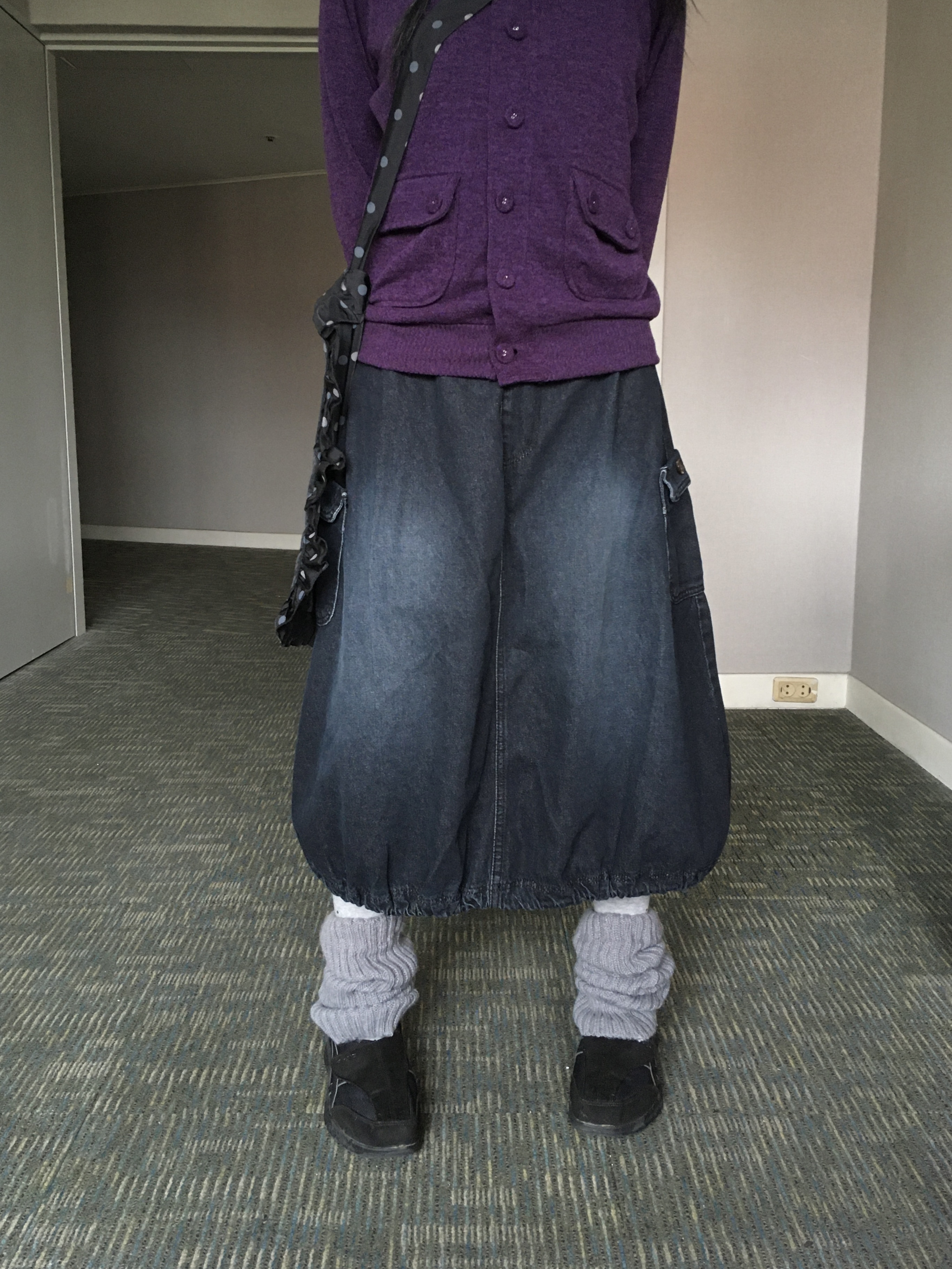 (1color)ウエストゴムバルーンデニムスカート