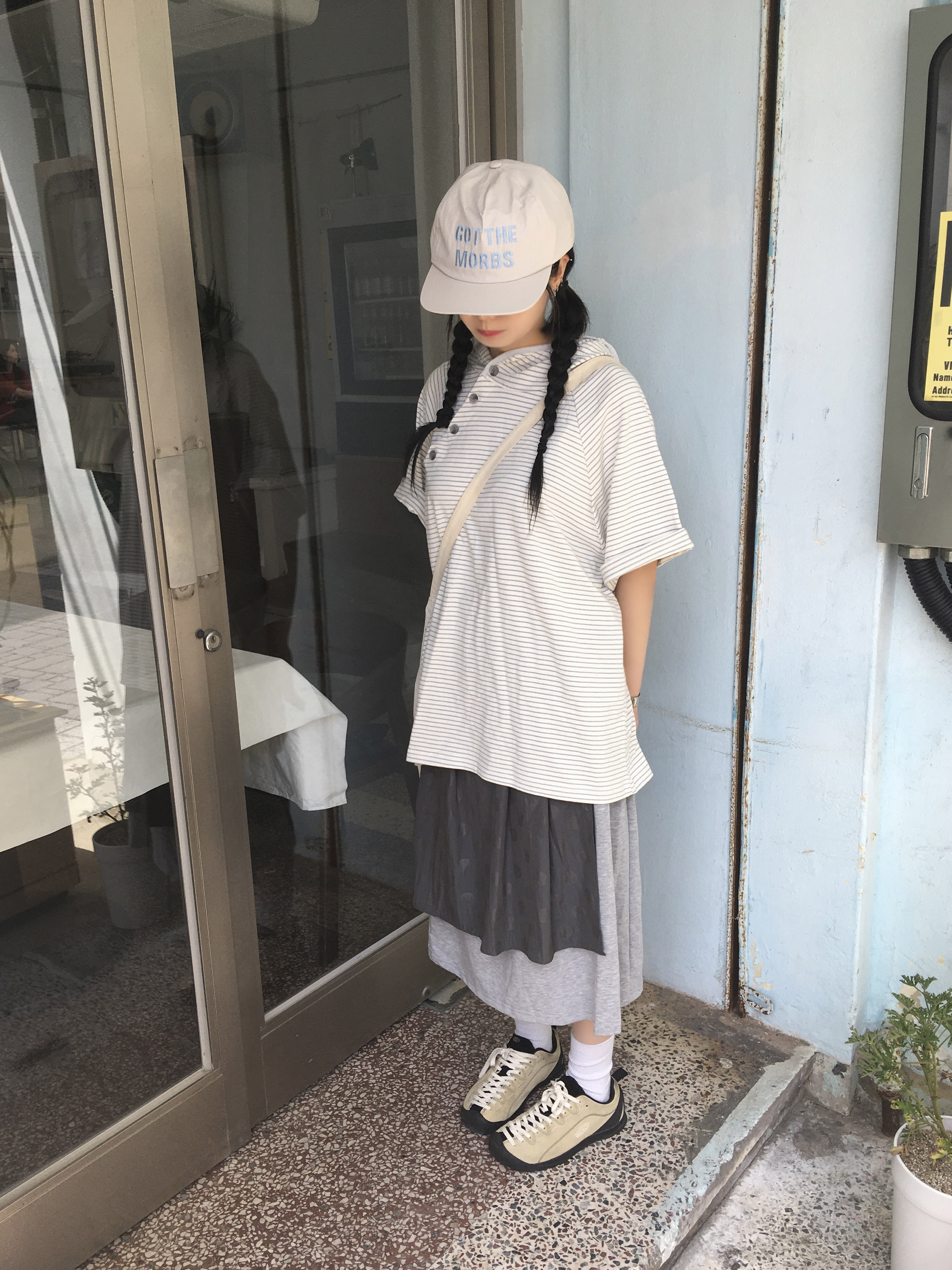 DOT WRAP SKIRT (GRAY / BLACK) | ファッション通販サイト NUGU