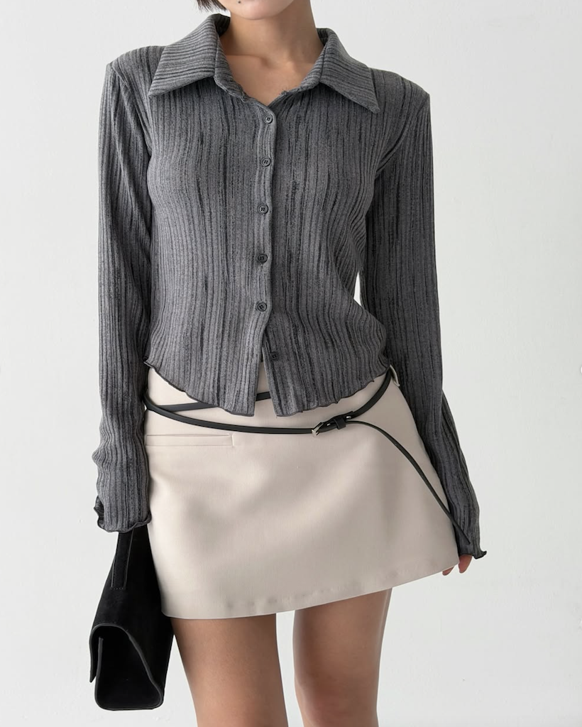 シワスリムフィットシャツ