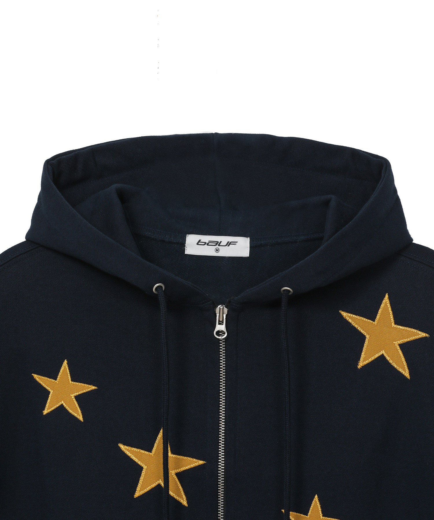 スターシンボルフードハーフジップフードパーカー[ネイビー