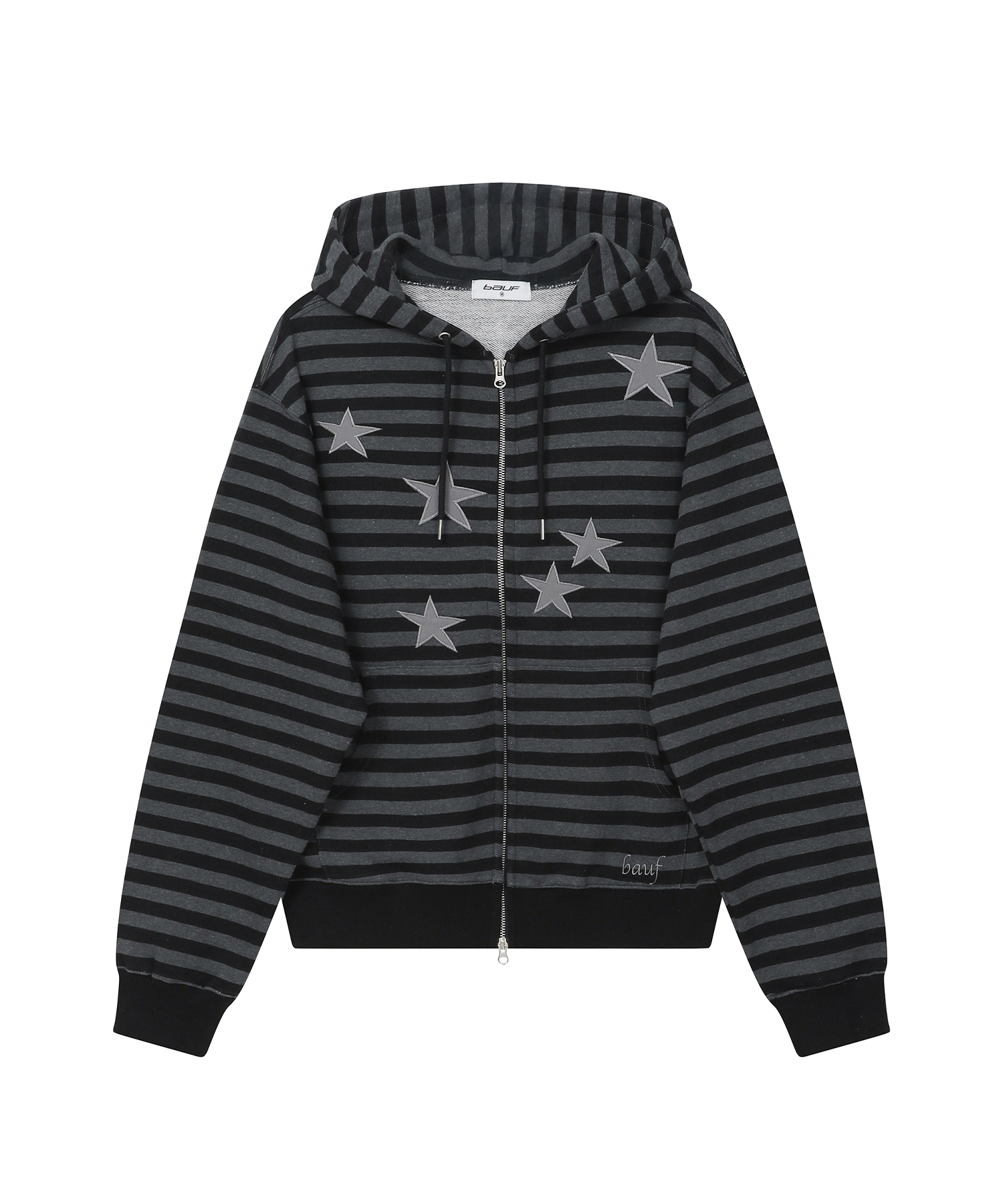 スターシンボルフードハーフジップフードパーカー[ネイビー