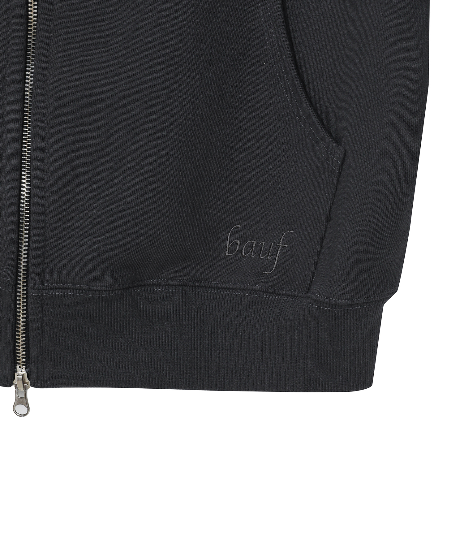 スターシンボルフードハーフジップフードパーカー[チャコール