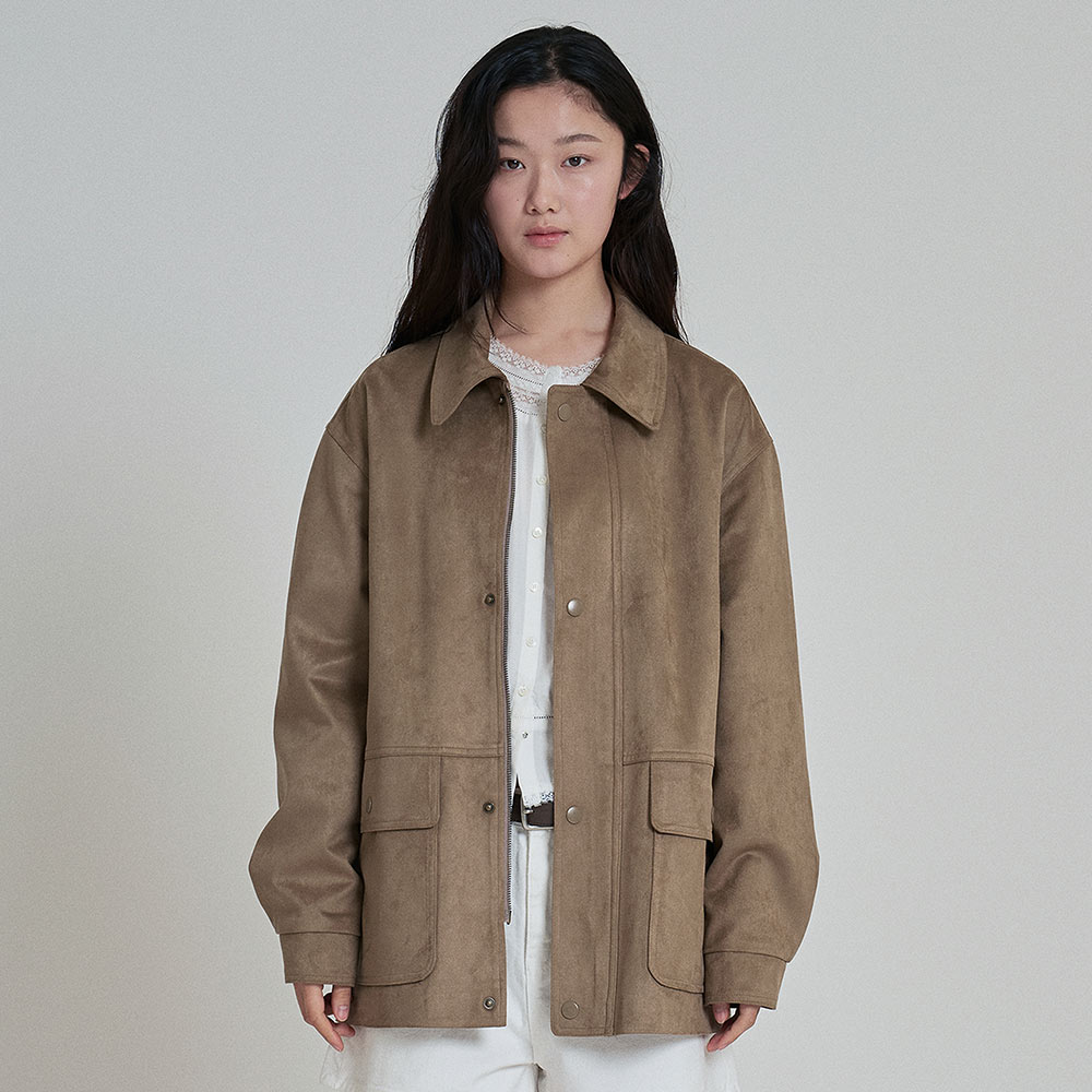STILL DRY SUEDE JACKET (TAUPE BEIGE)