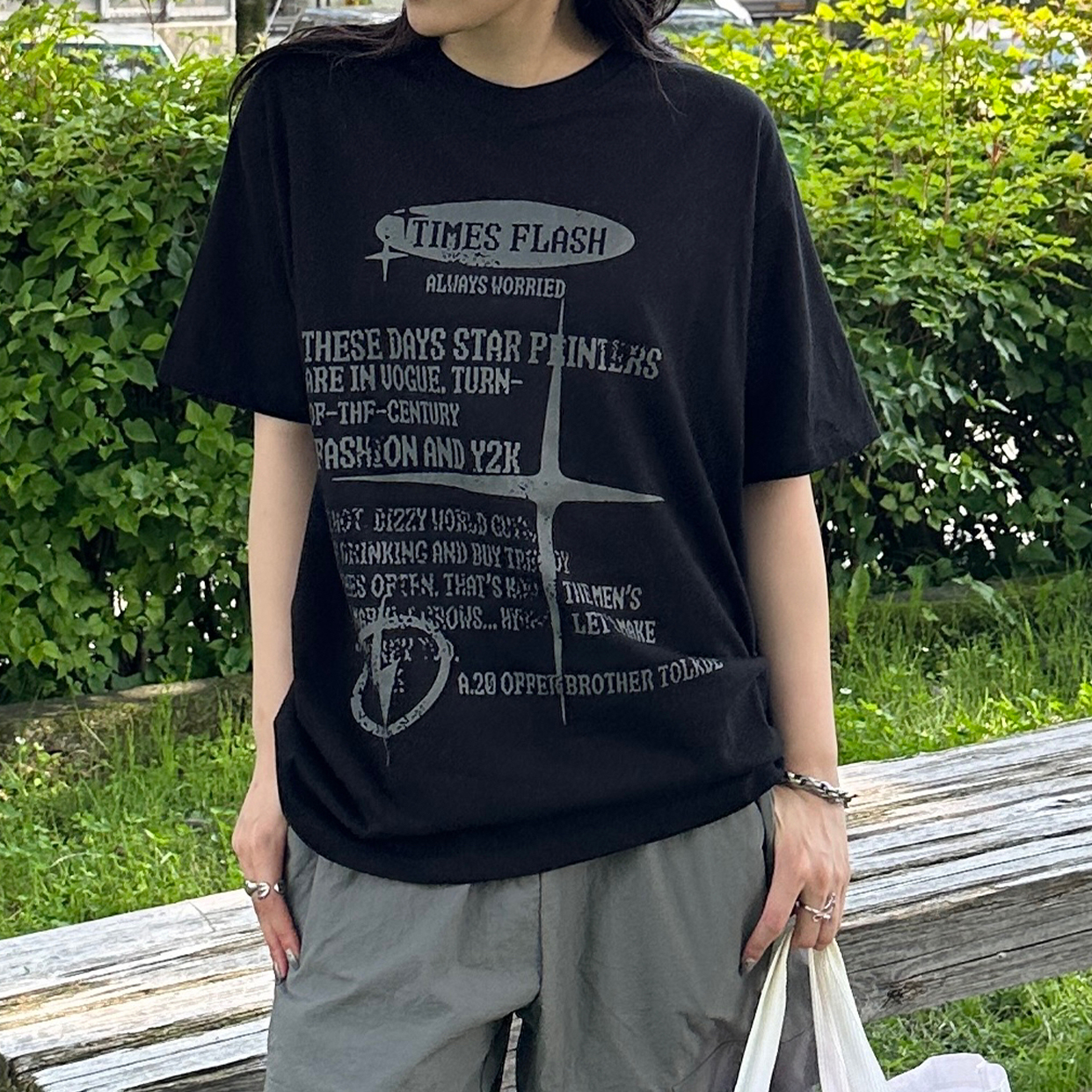 Nissy naptime. プリントBIG Tシャツ BLACK ナップタイム - メルカリ
