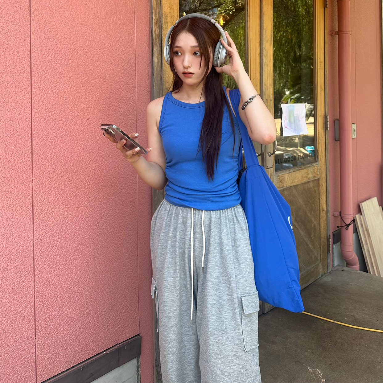 サイドシャーリングタンクトップ