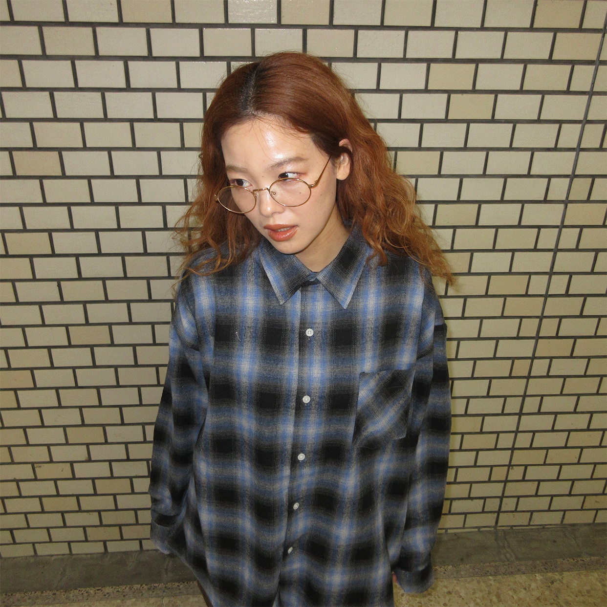 (ユニセックス)チェックシャツ