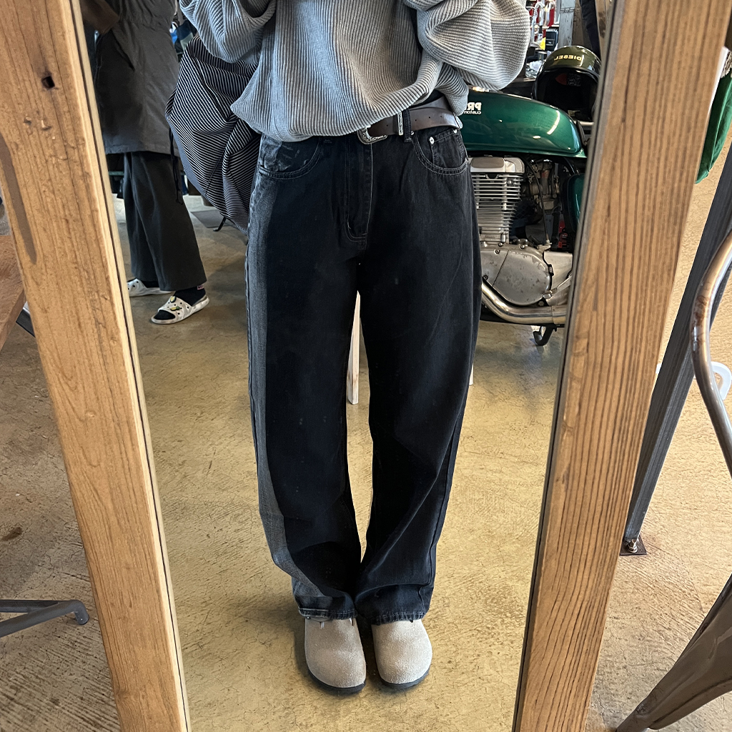 （ユニセックス）カラーリングデニムパンツ