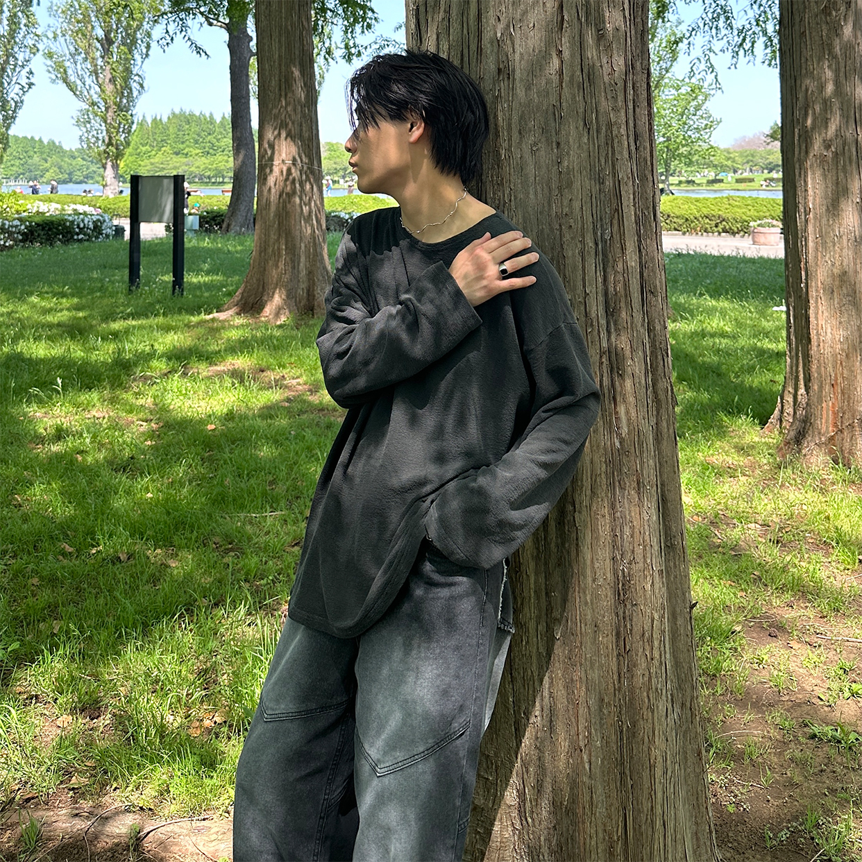 ラフダイロングスリーブTシャツ