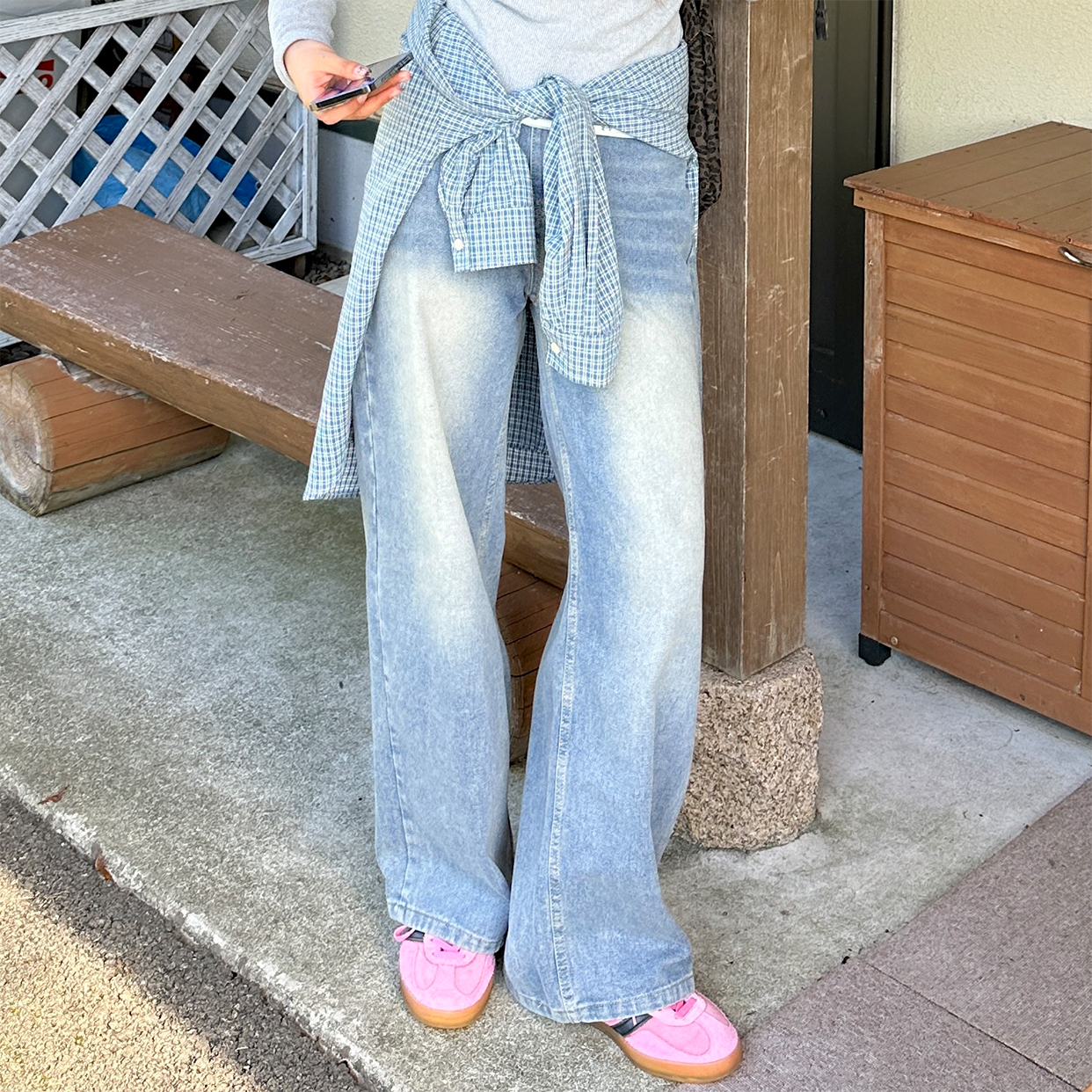  JEANS カーディガン Gymphlex ジムフレックス メンズ ポーラテック ボアフリース