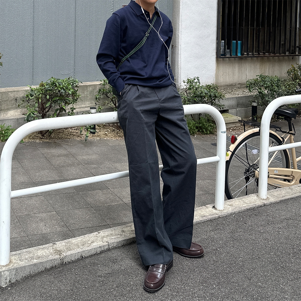 バイオコットンワンタックスラックス