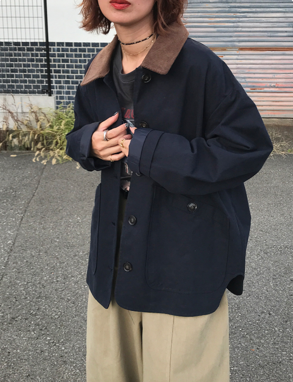 コーデュロイ襟ジャケット | ファッション通販サイト NUGU