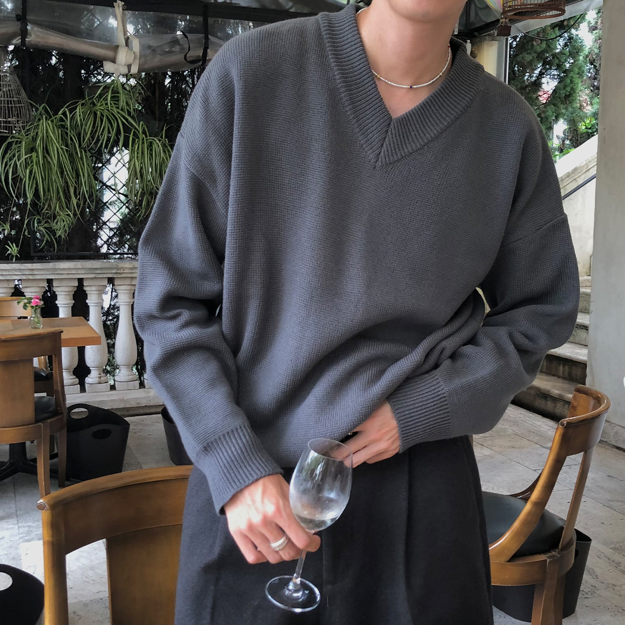 ベーシックVネックニット | ファッション通販サイト NUGU