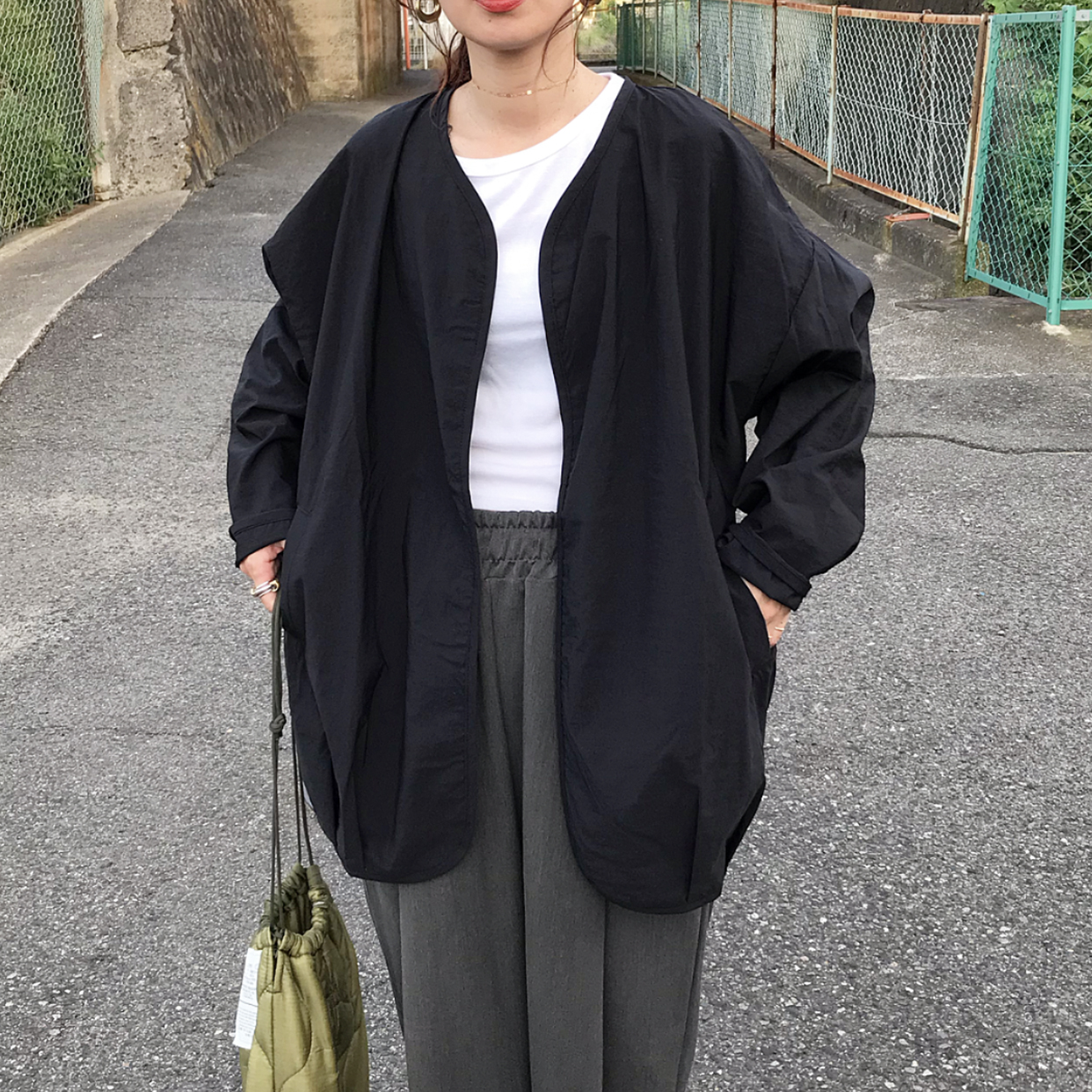 nugu klee レディース　モヘアライクハーフジャケット　韓国　コート　黒 20回再販](ORIGINAL) モヘアライクハーフジャケット