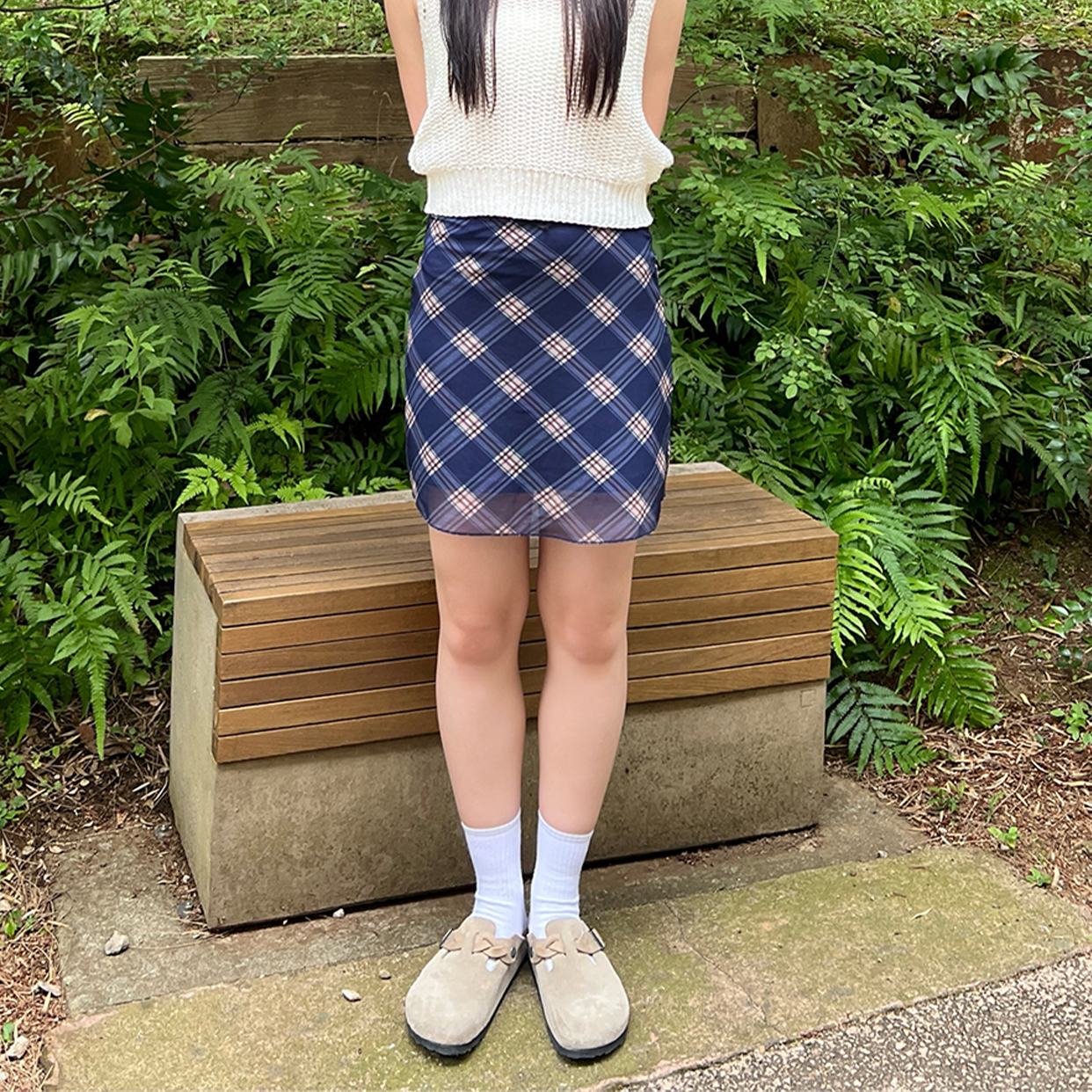クロスチェックミニスカート | ファッション通販サイト NUGU