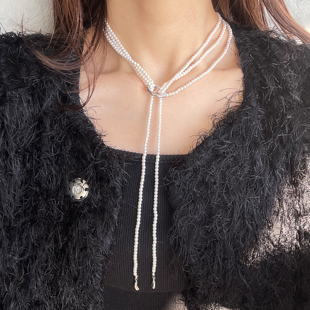 TIMELESS bijou パールロングネックレス シルバー TIMELESS bijou パールロングネックレス シルバー TIMELESS bijou