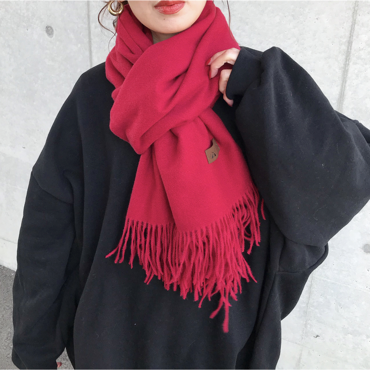 カシミアニットマフラー