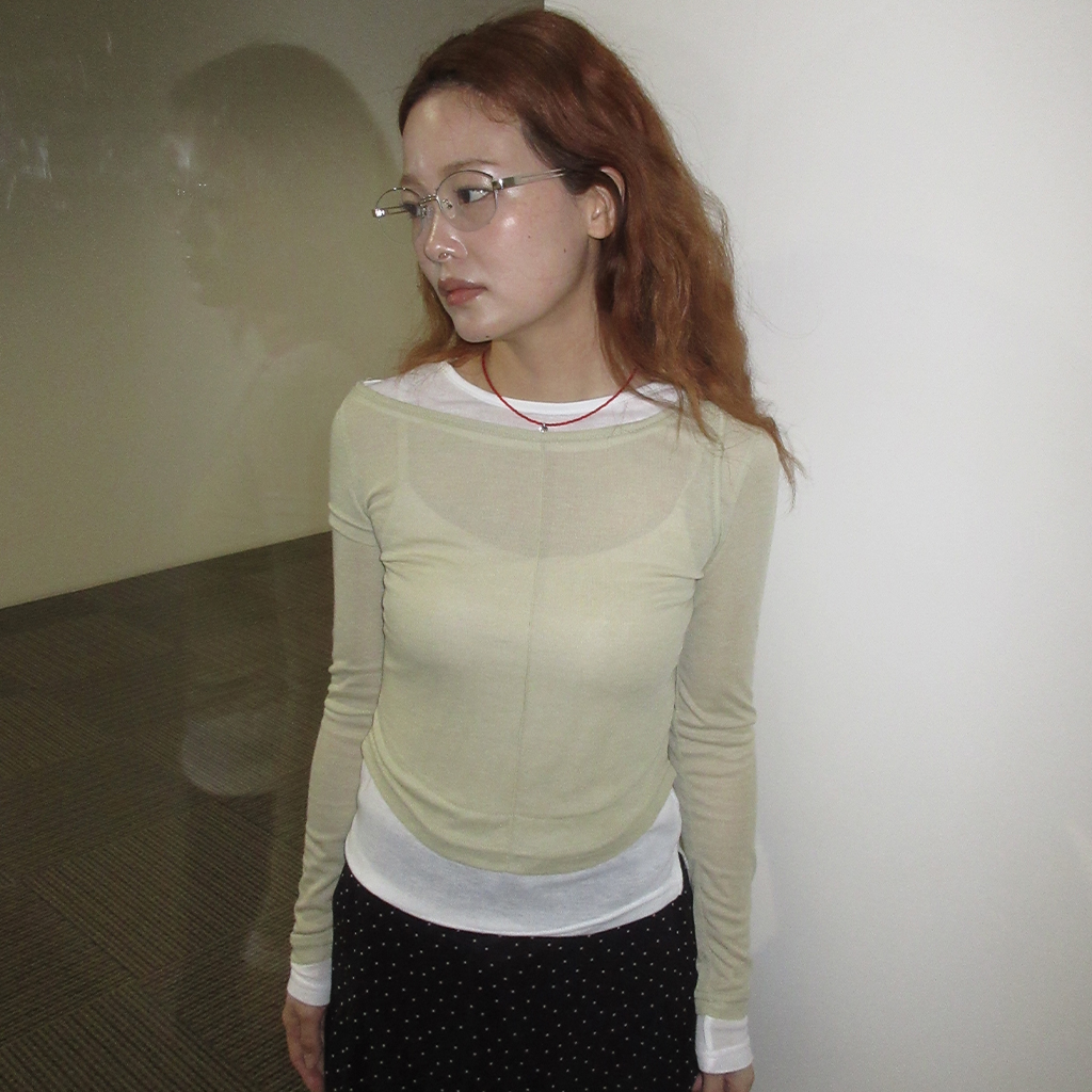 フェイクレイヤードTシャツ