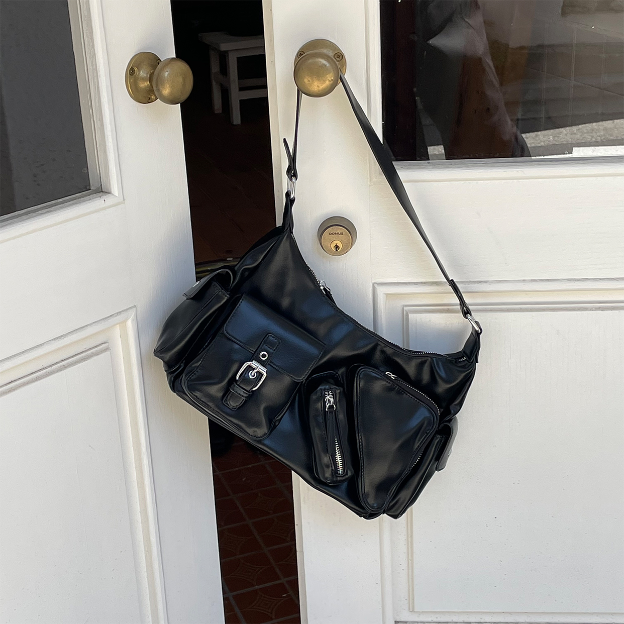 (unisex) ポケットトリオショルダーバッグ