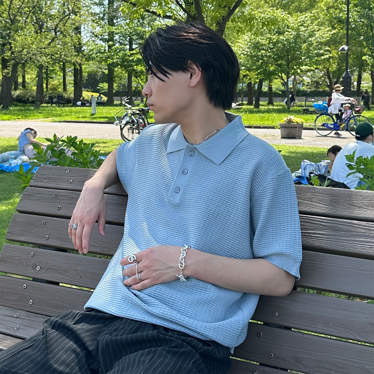 サマーニットカラーシャツ | ファッション通販サイト NUGU