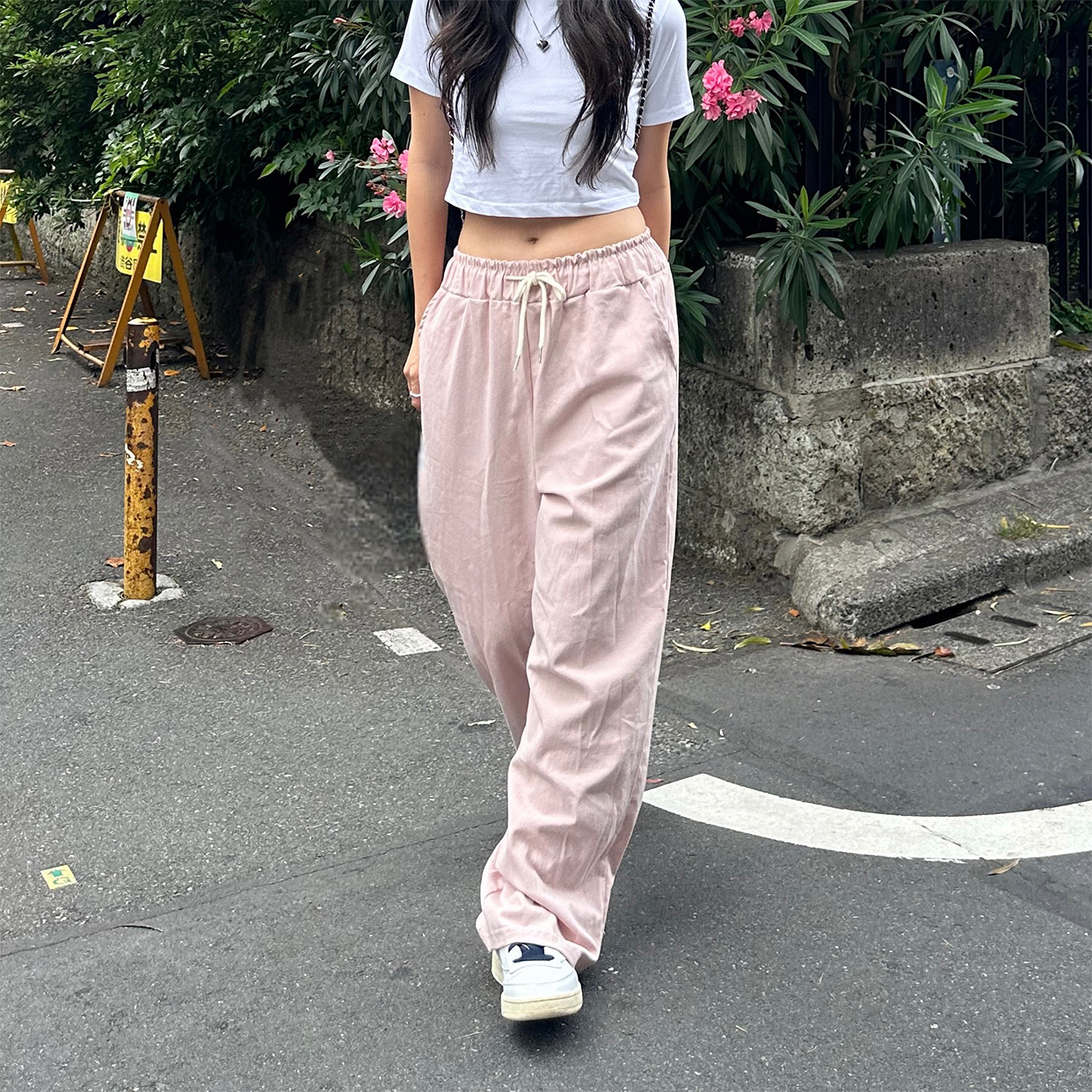 チュロスコットンストリングロングパンツ | ファッション通販