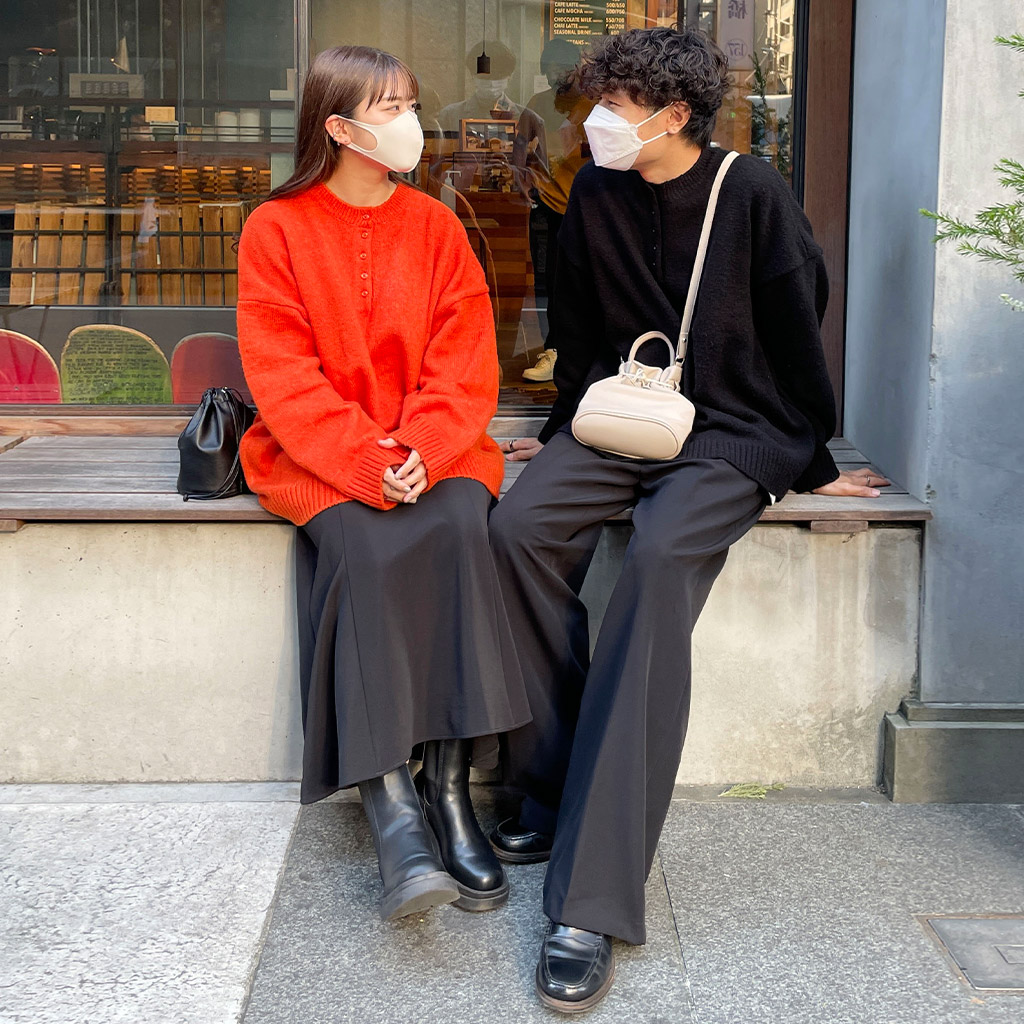 ボタンオーバーサイズニット | ファッション通販サイト NUGU