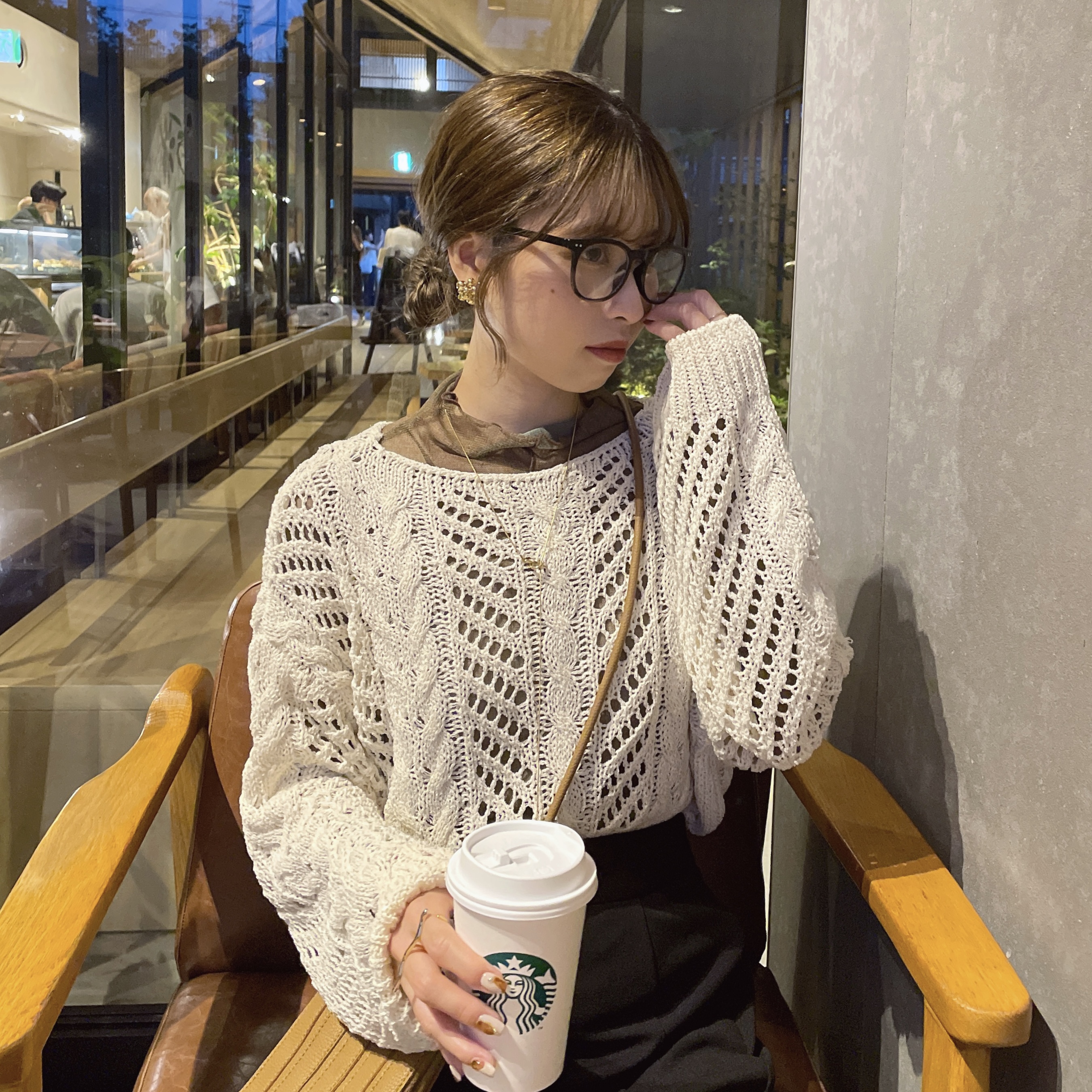 G_kiku。 かぎ針編みボートネックニット | ファッション通販サイト NUGU