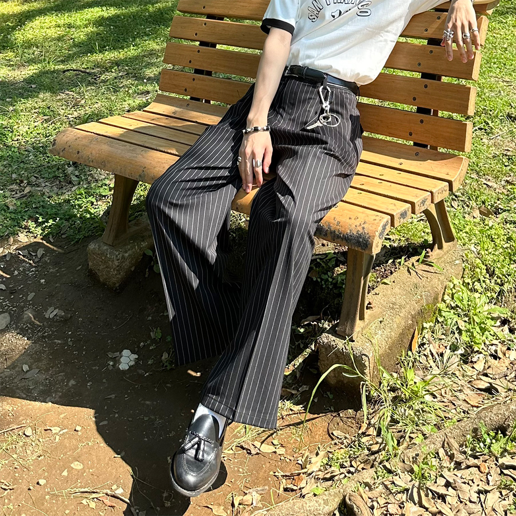 ストライプスラックス | ファッション通販サイト NUGU