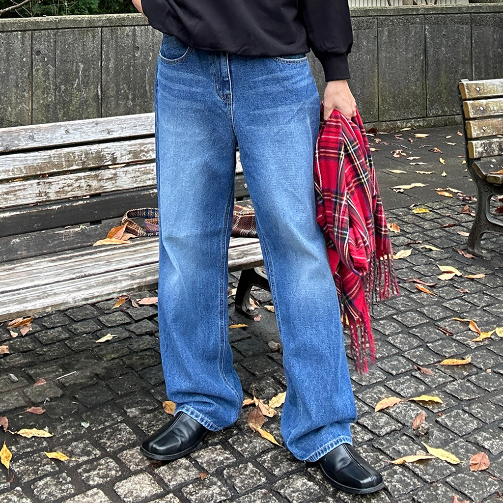 ウォッシュワイドデニムパンツ | ファッション通販サイト NUGU