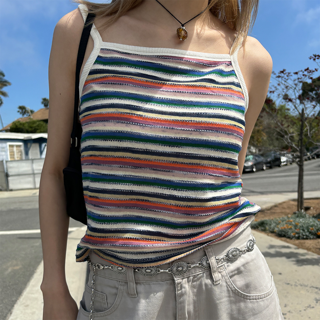 カラフルボーダーキャミソール | ファッション通販サイト NUGU