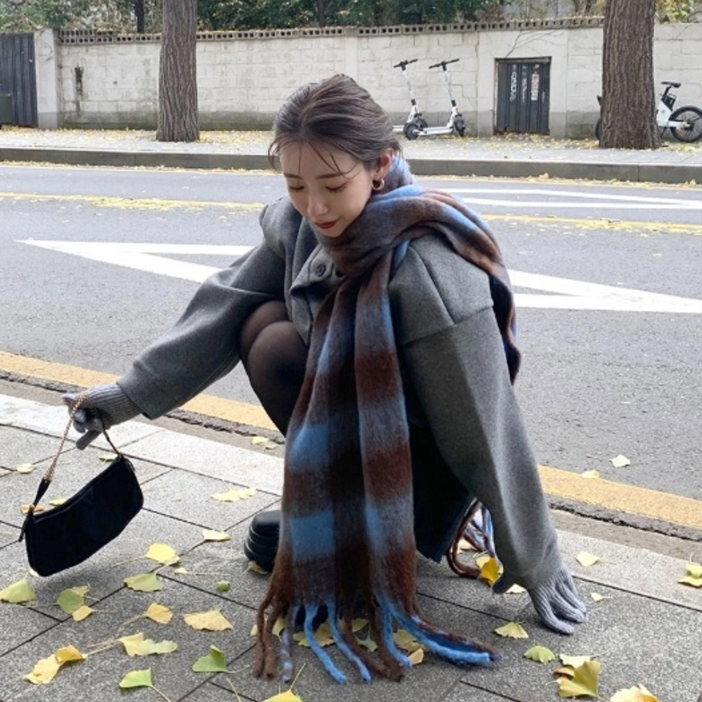 デイリーチェックマフラー