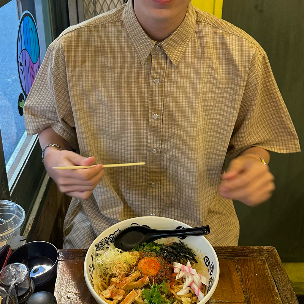 ヴィンテージウォッシュチェック半袖シャツ