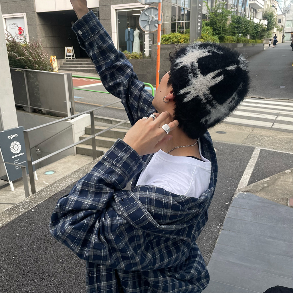 ファーテクスチャーポイントビーニー