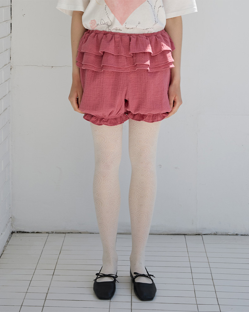 Frilled Pumpkin Shorts, Deep Pink