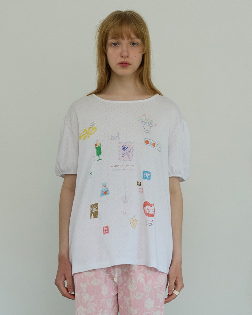 Diary Puff T-Shirt, White