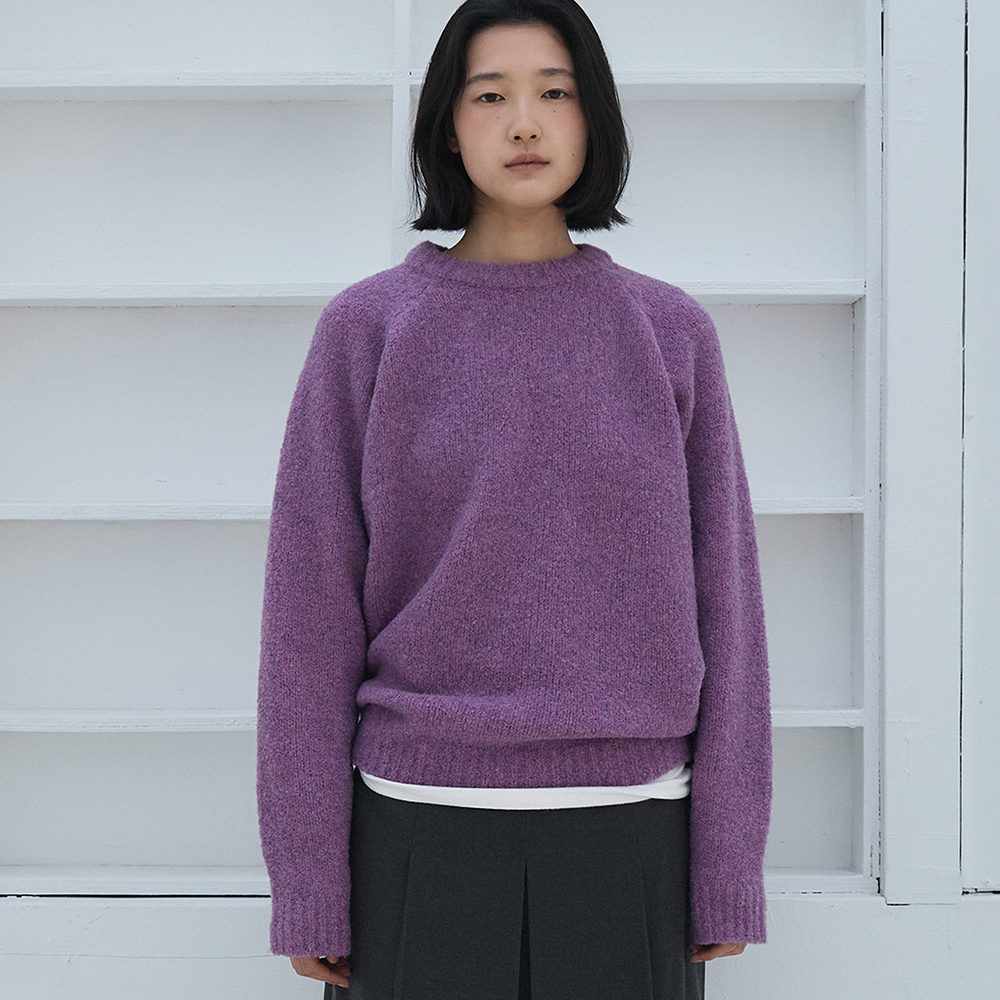 WOOL SOFT OVERFIT KNIT (PURPLE)