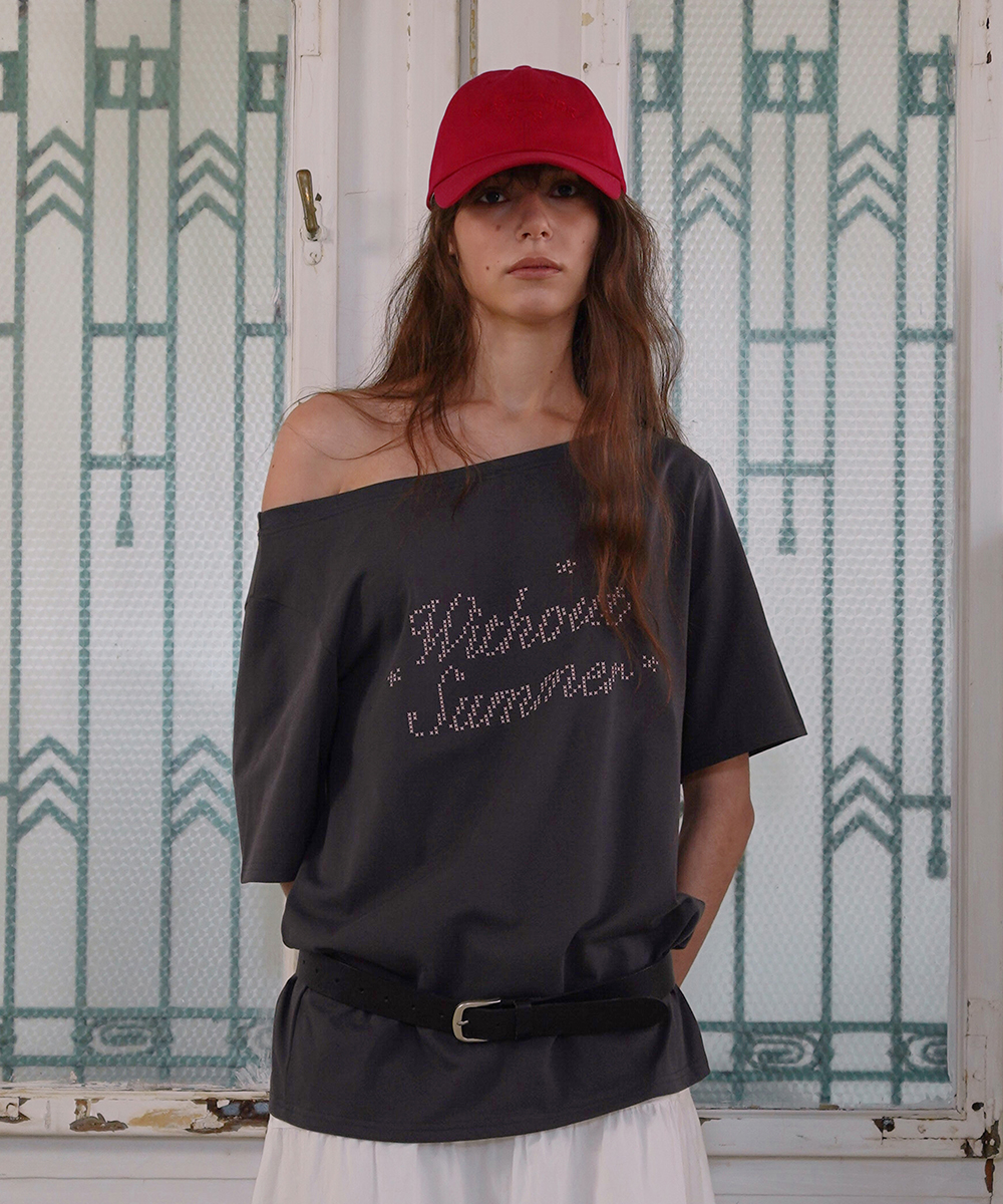 Shimmer logo t-shirt_charcoal