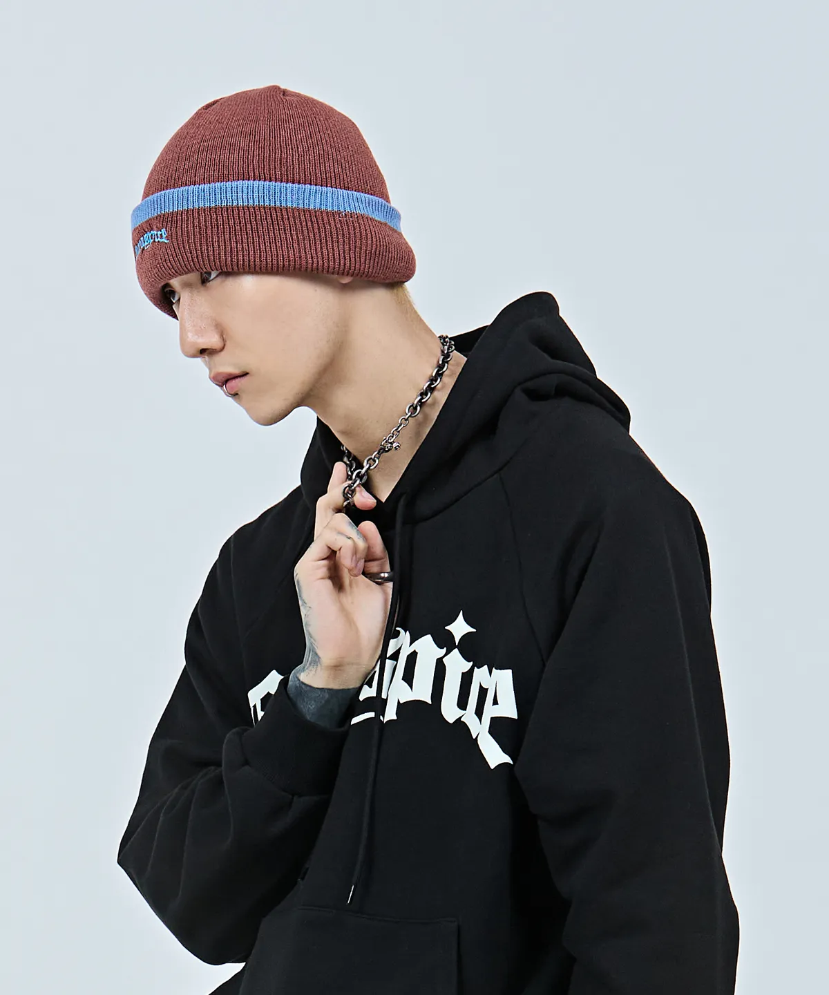 Jacquard Beanie Brown | ファッション通販サイト NUGU