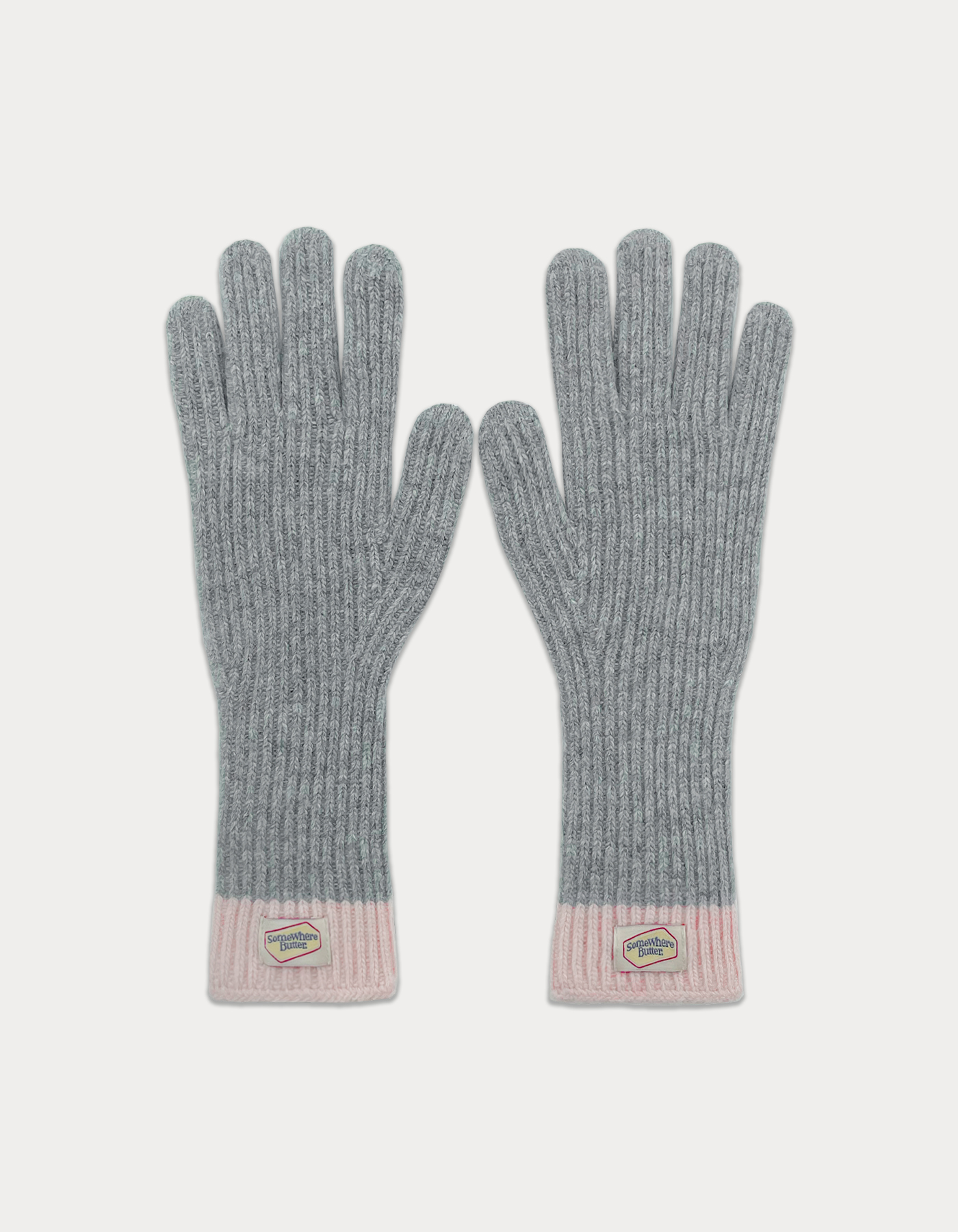 butter cashmere gloves-grey