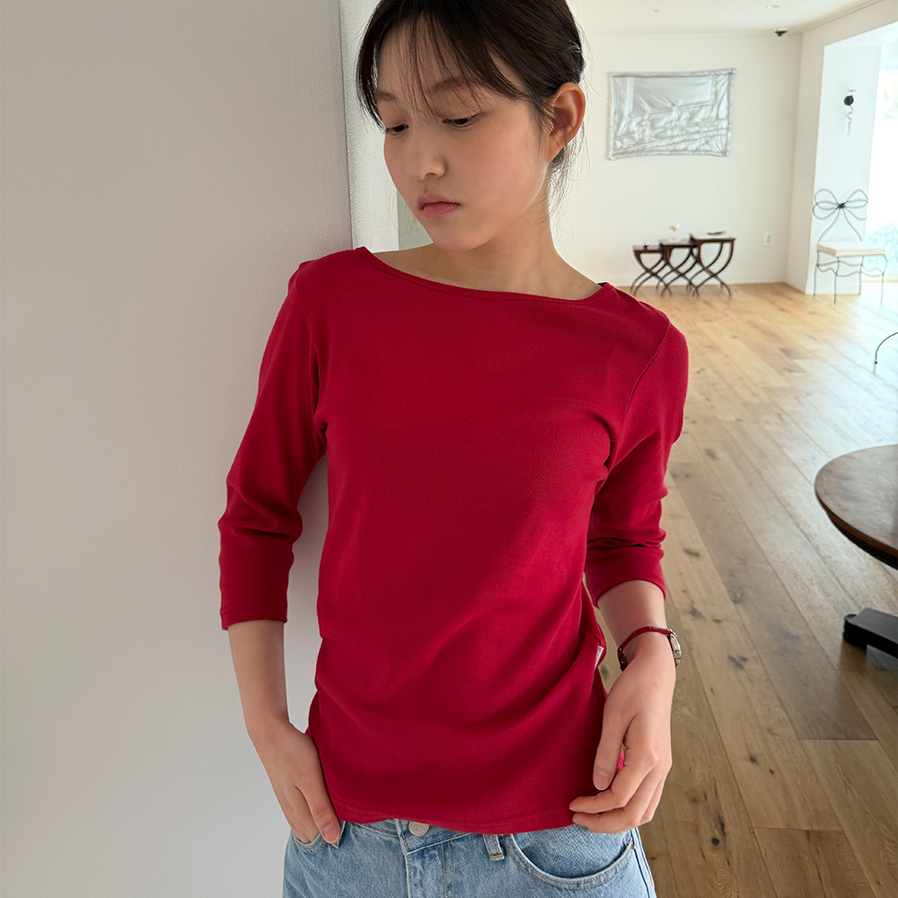 90s RIB T-SHIRT (RED)