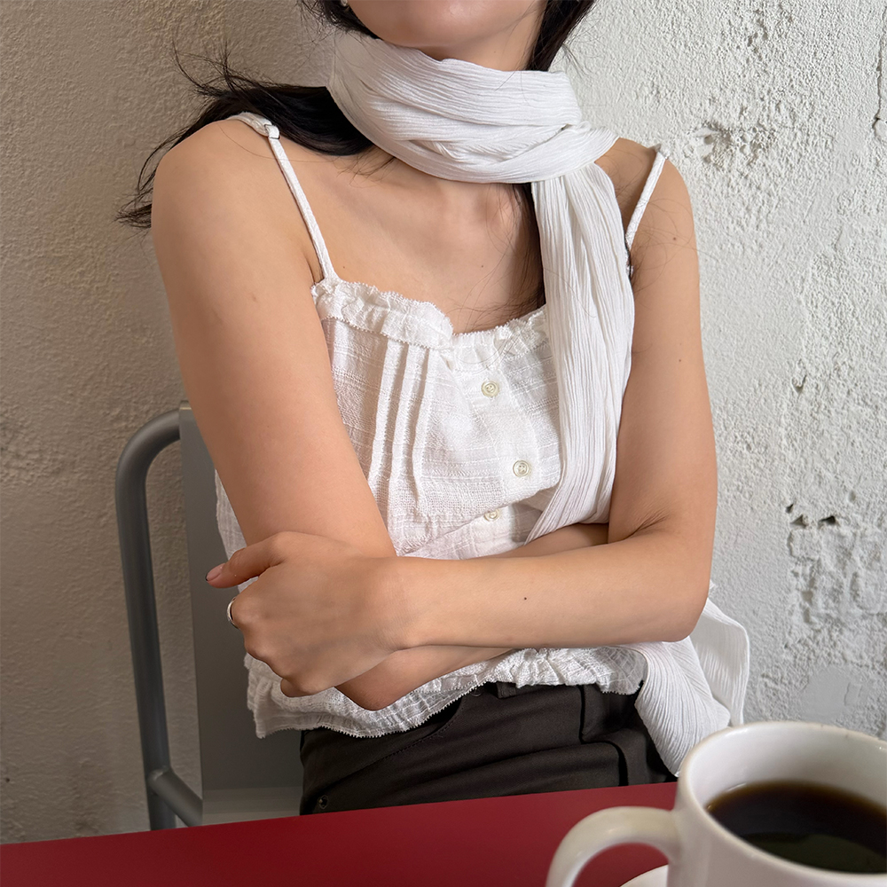 BREEZE LINEN SCARF (IVORY)