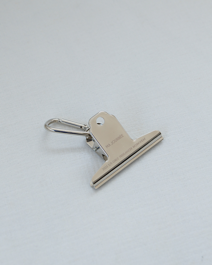 PAPER CLIP KEY RING_SILVER